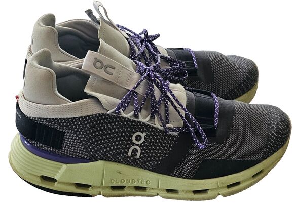 On Cloud Cloudnova Rock Meadow Men’s 8.5 Running Shoes Gray Green Sneakers